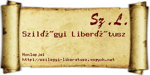 Szilágyi Liberátusz névjegykártya